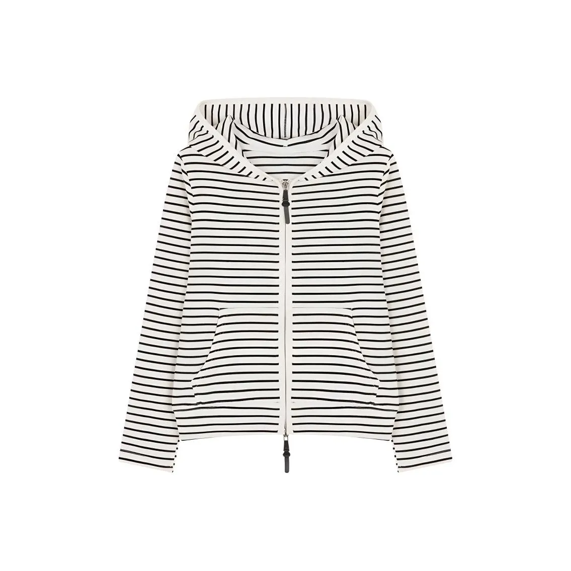 IHIMI Cropped Coat Women's Black White Stripes IHIMI Укороченное пальто женское черно-белые полосы