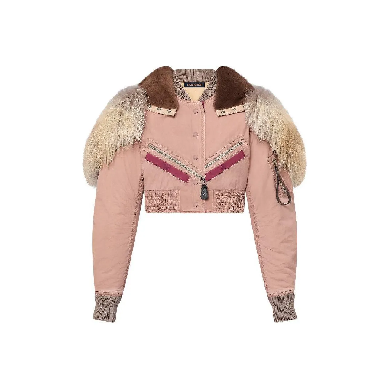 LOUIS VUITTON Hooded Cropped Utility Bomber Jacket