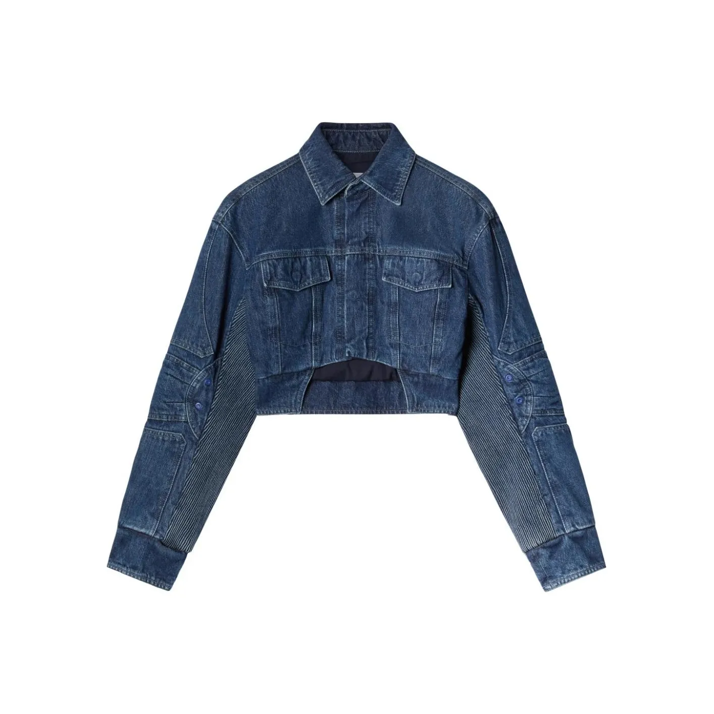 OFF WHITE Cut out Motorcycle Denim Jacket