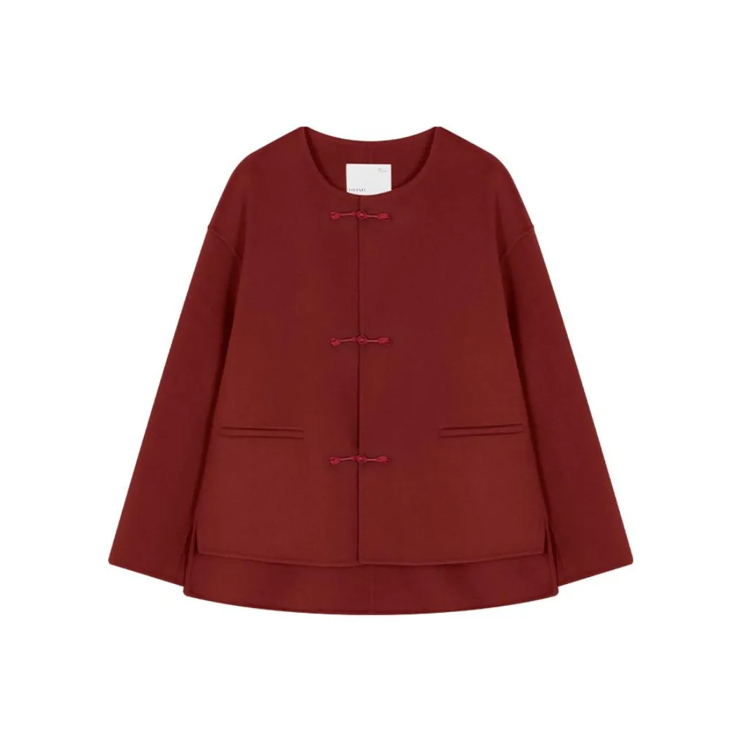 IHIMI Бургундское Женское Пальто