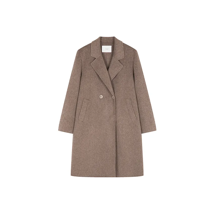 Mo Han Yi Mei Coats Women's Light Floral Coffee