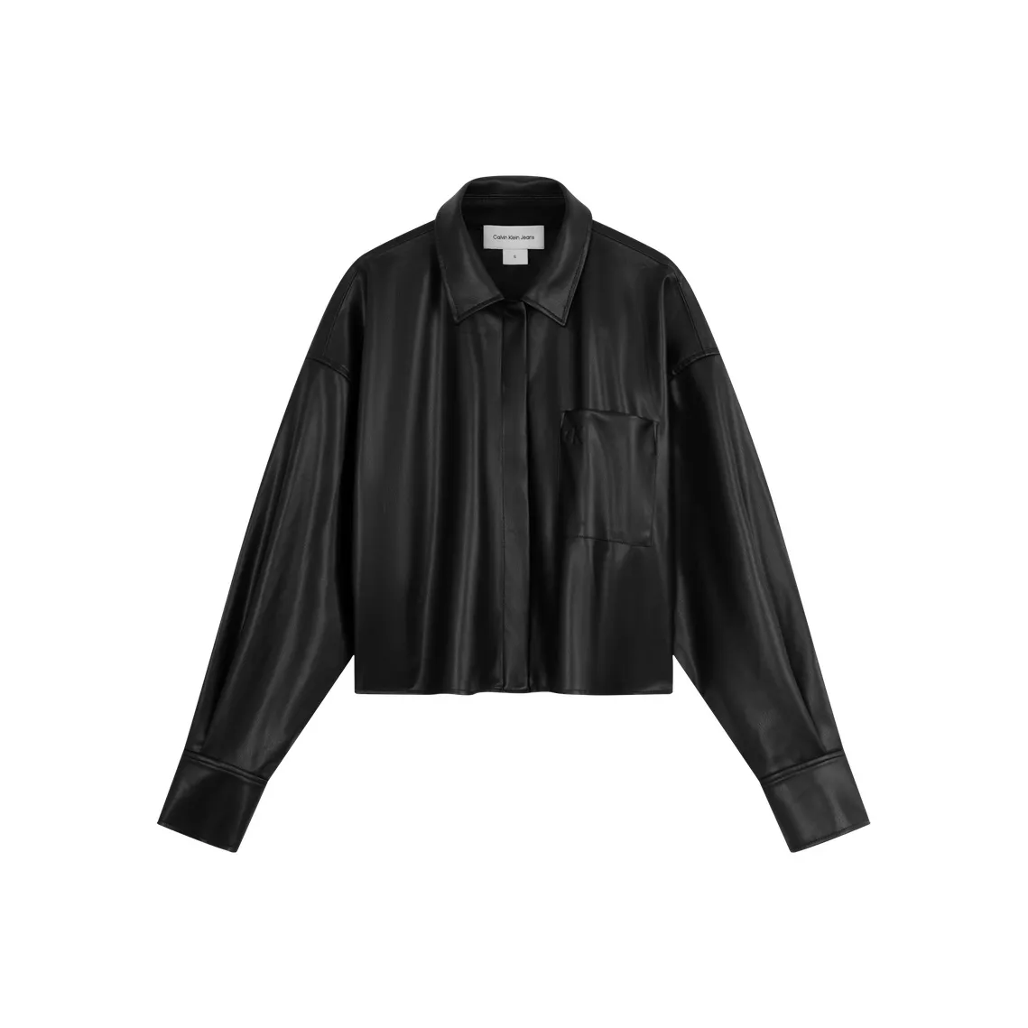 CALVIN KLEIN SS25 Cropped Jacket Women's Space Black