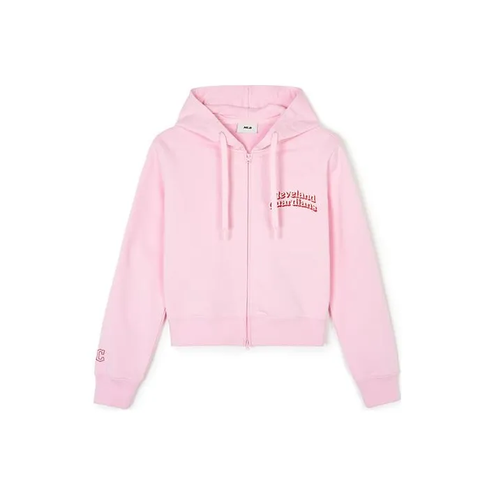 MLB Cleveland Guardians Cropped Coats Women's Pink