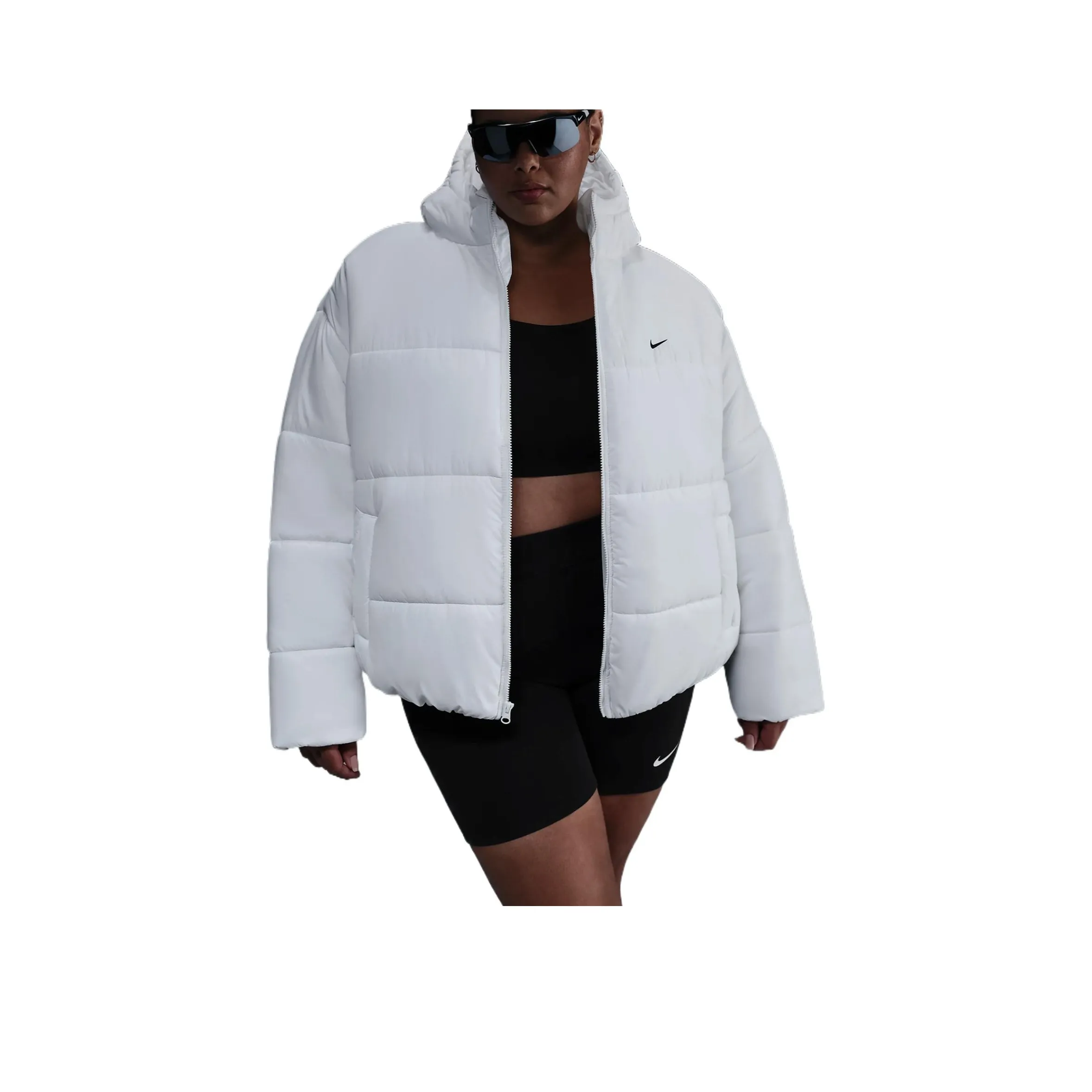 Nike Sportswear Classic Puffer Women's Therma FIT Loose Hooded Jacket Plus Size