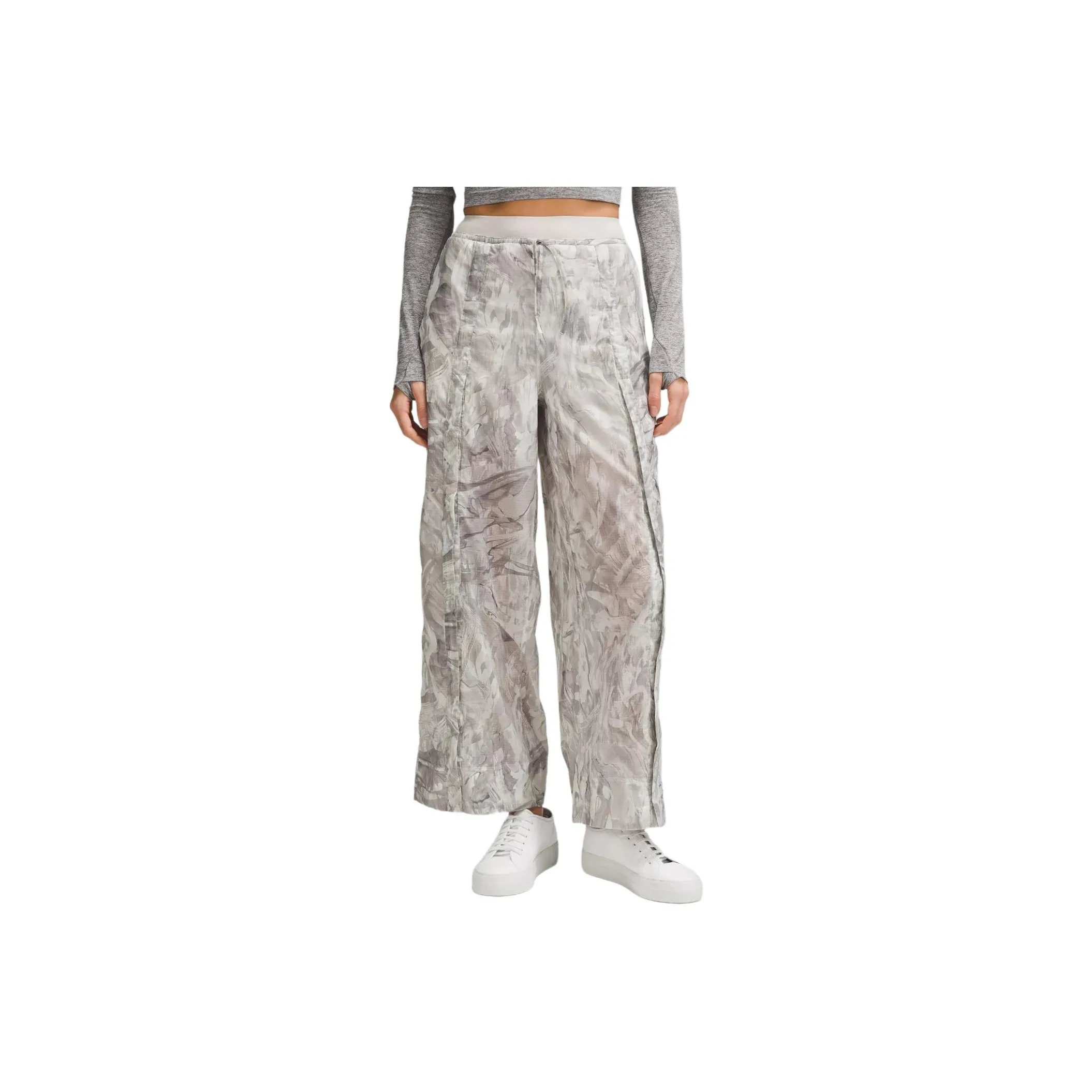 Lululemon Lightweight Series Woven Snap Leg Super High Rise Pant Casual Pants Women's Dove Gray