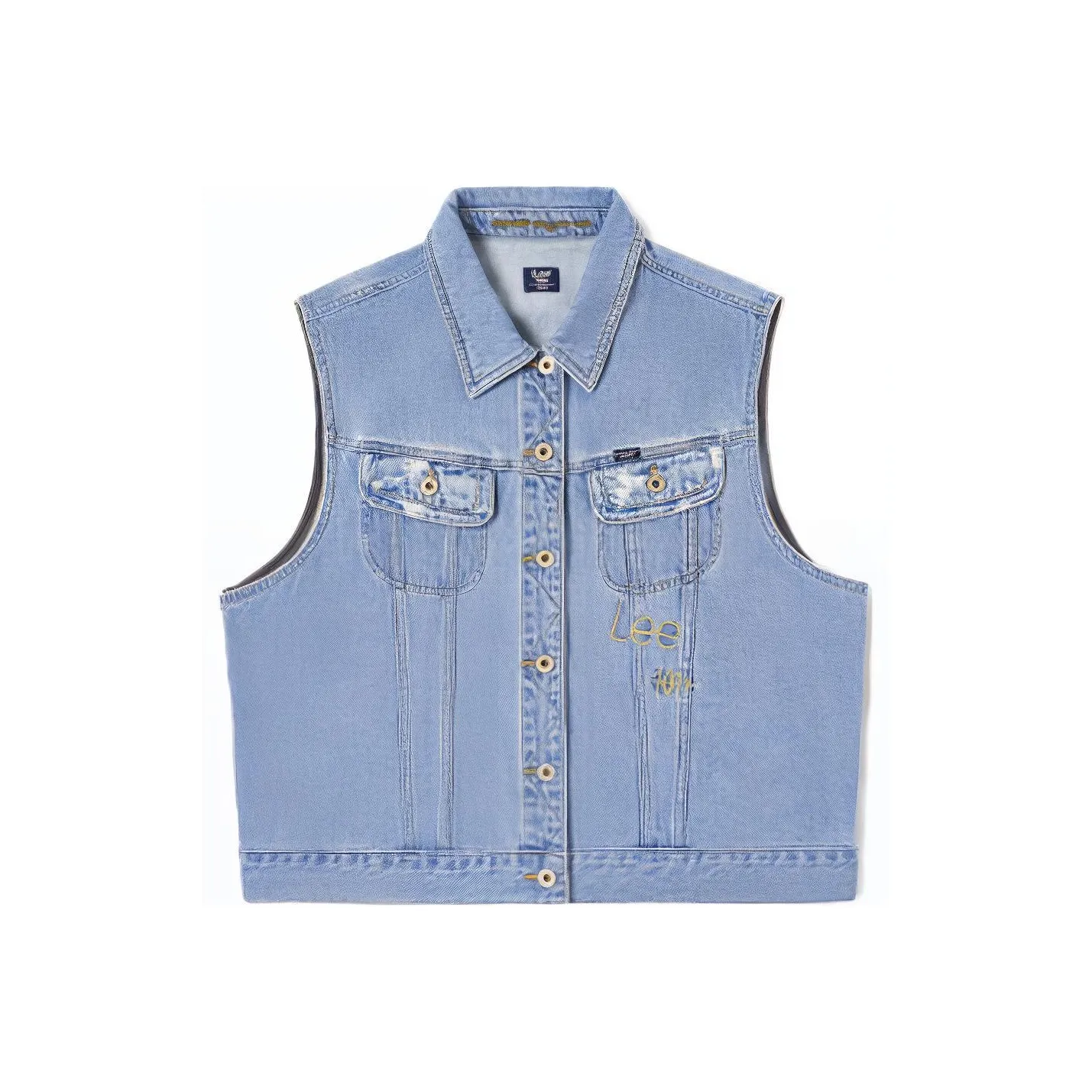 Lee Светло-синий Женские Жилеты