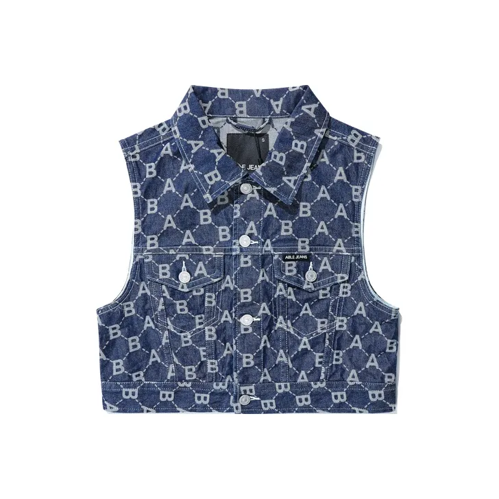 ABLE JEANS Промытый светло-индиго Женские жилеты