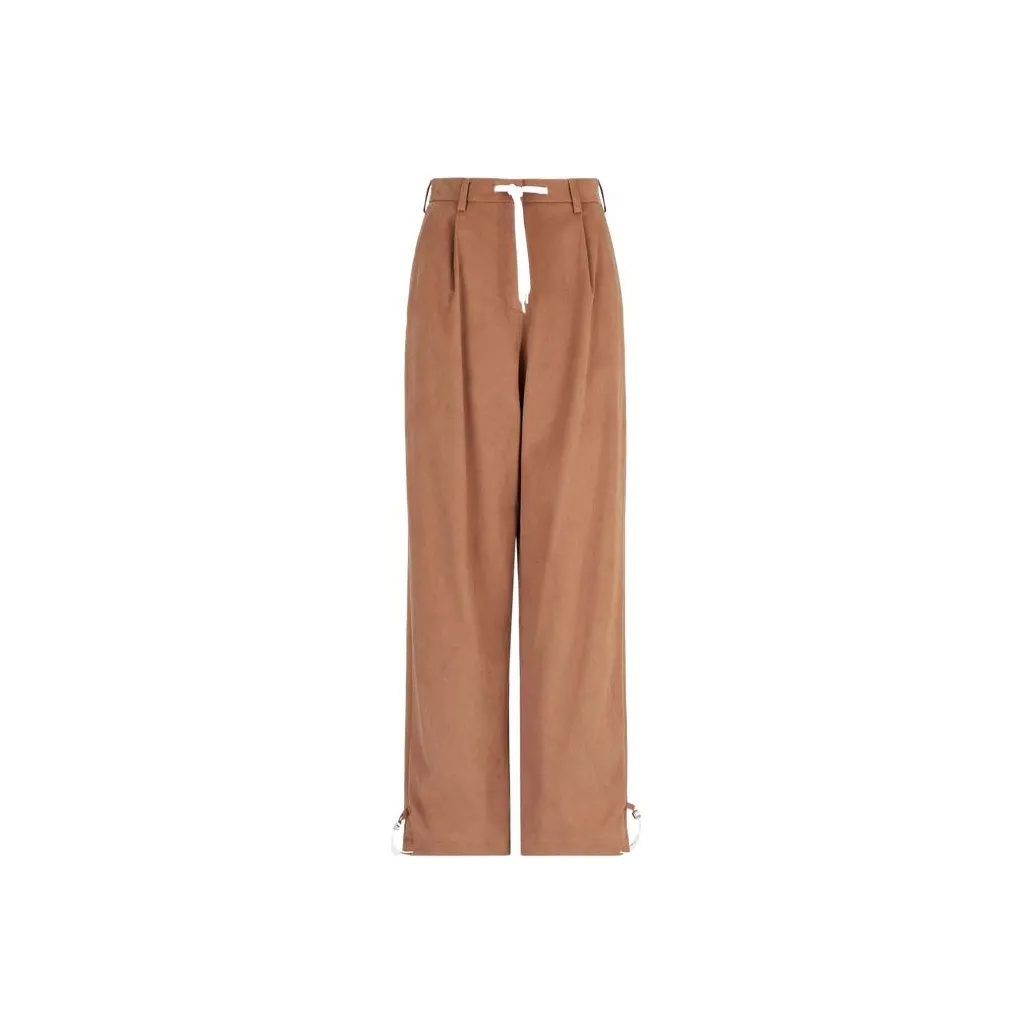 EMPORIO ARMANI Sustainable Collection Knitted Sweatpants Women's Khaki