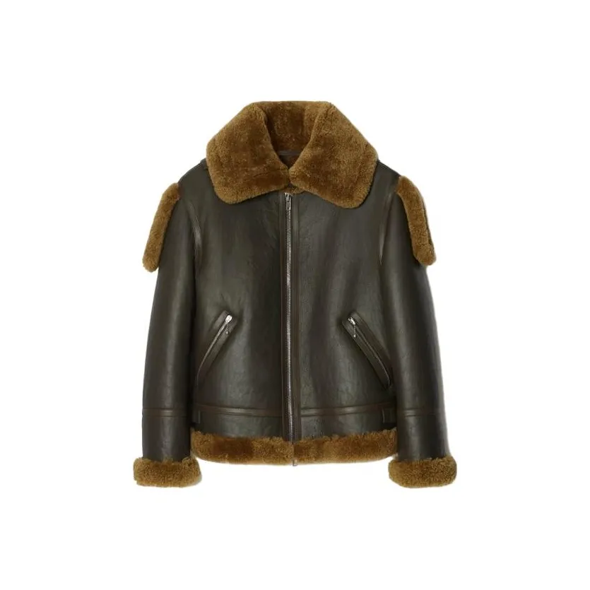 Burberry Shearling Leather Aviator Jacket
