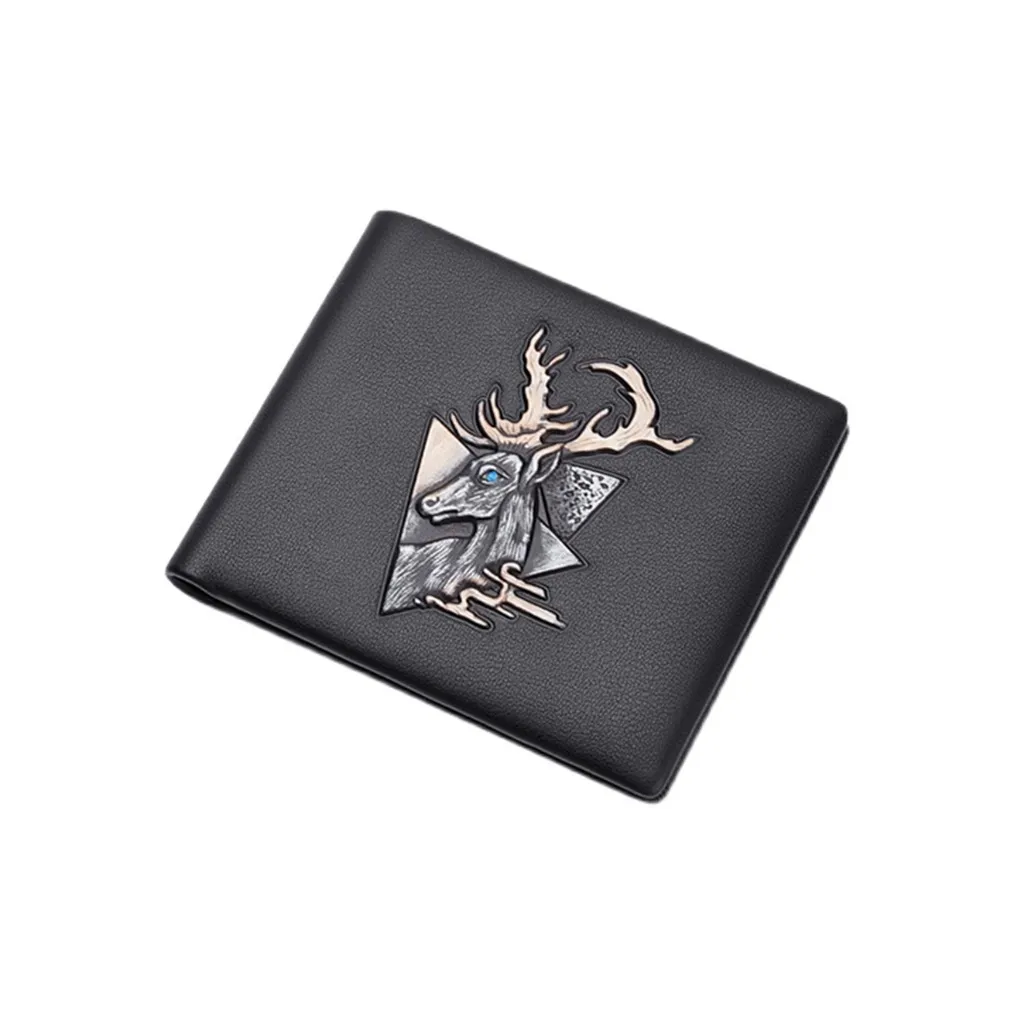 SEPTWOLVES Кошелек из натуральной коровьей кожи мужской черный