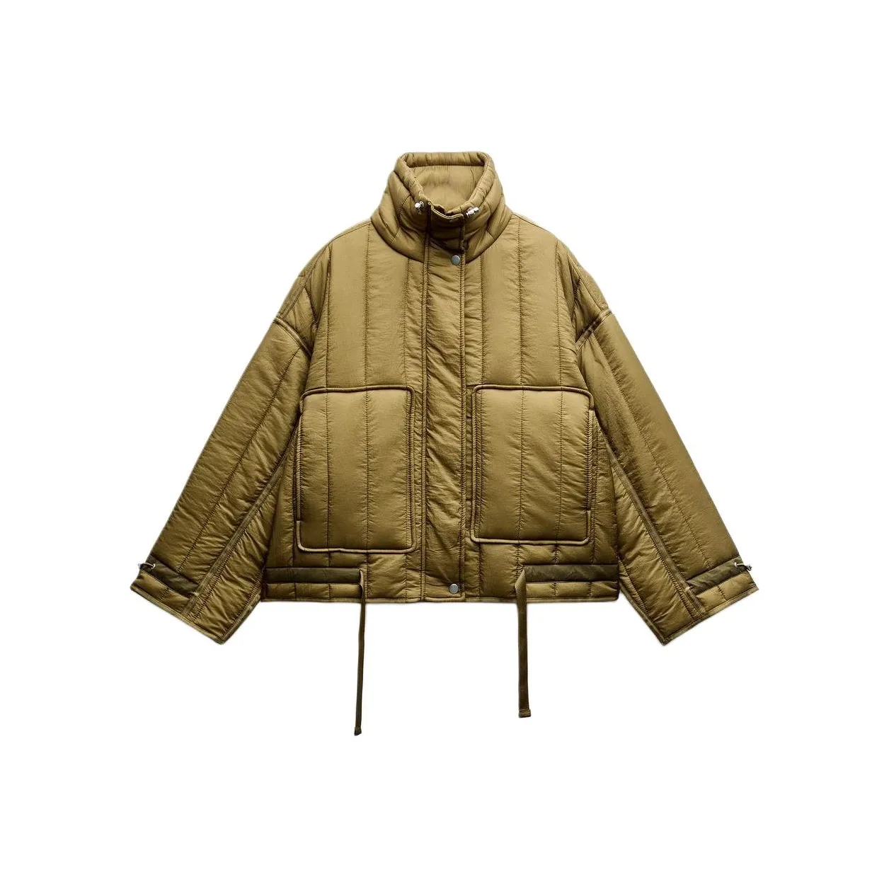 ZARA Puffer Jacket Women's Green
