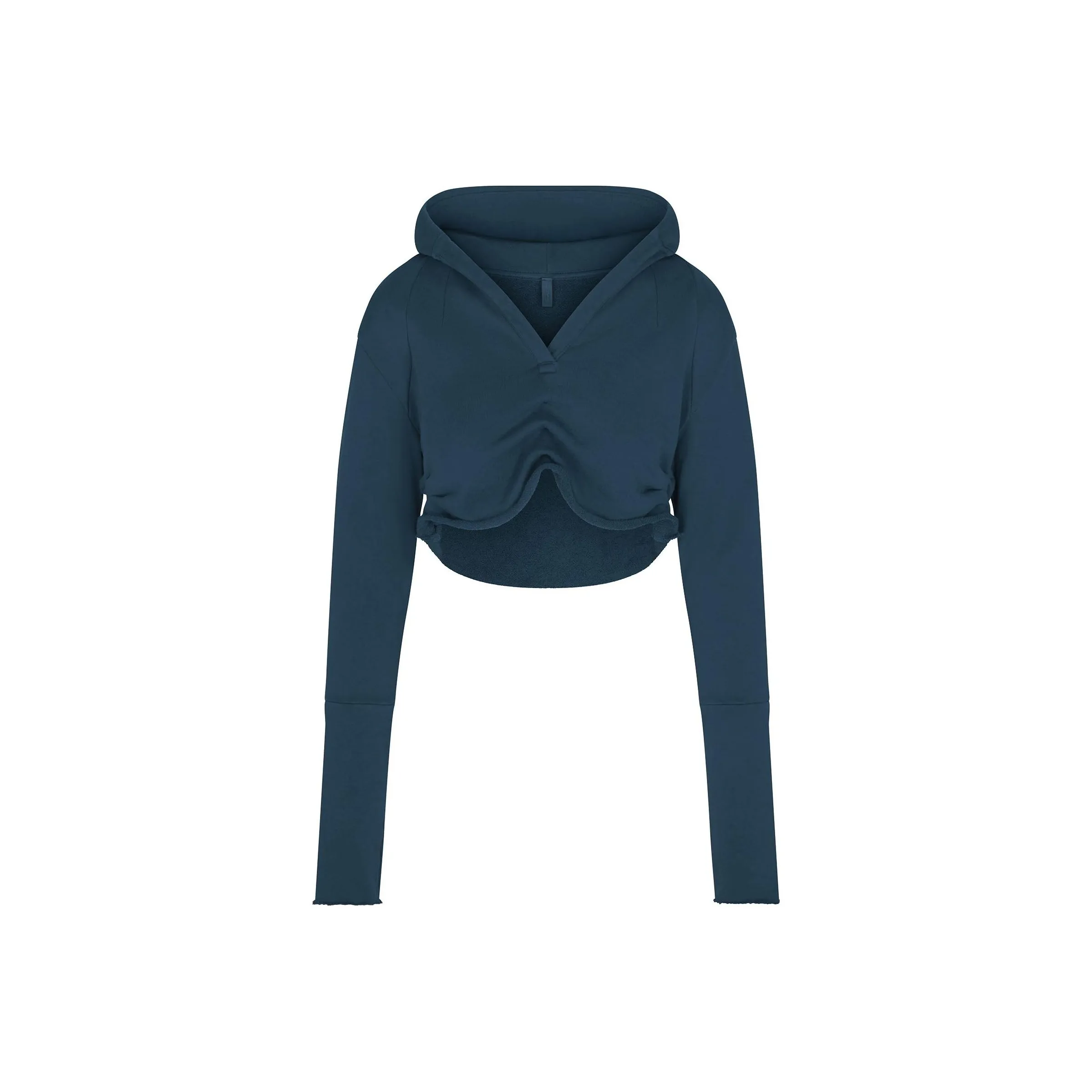 SKIMS SS25 FRENCH TERRY CROPPED HOODIE Свитшот Женские INDIGO INDIGO
