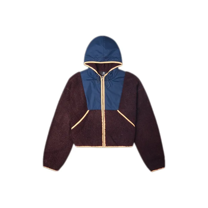 Конверс Вельвет Feel Куртка Женская Красная Каштановая