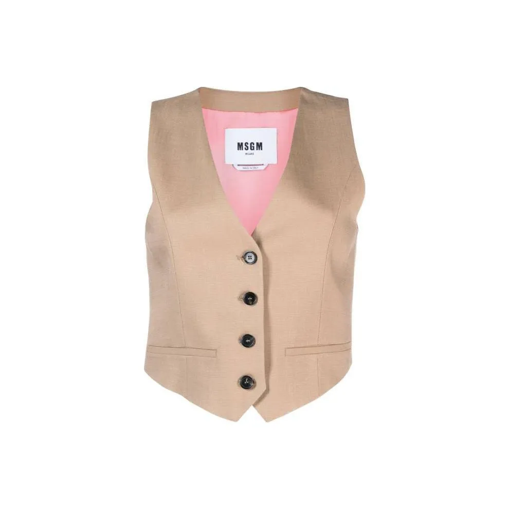 MSGM Розовые Женские Жилеты