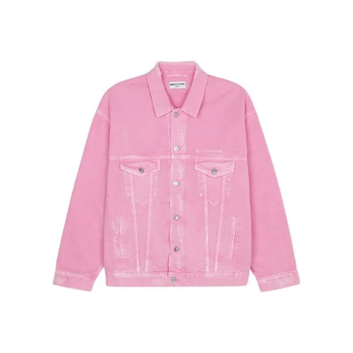 Balenciaga SS22 Denim Jacket Women's Pink