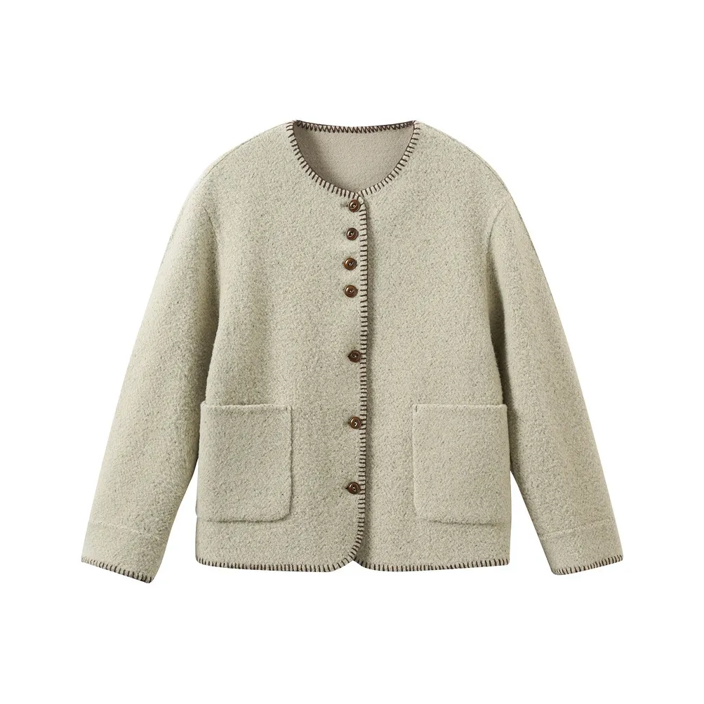 Inman Пальто Женское Элегантное Зеленое