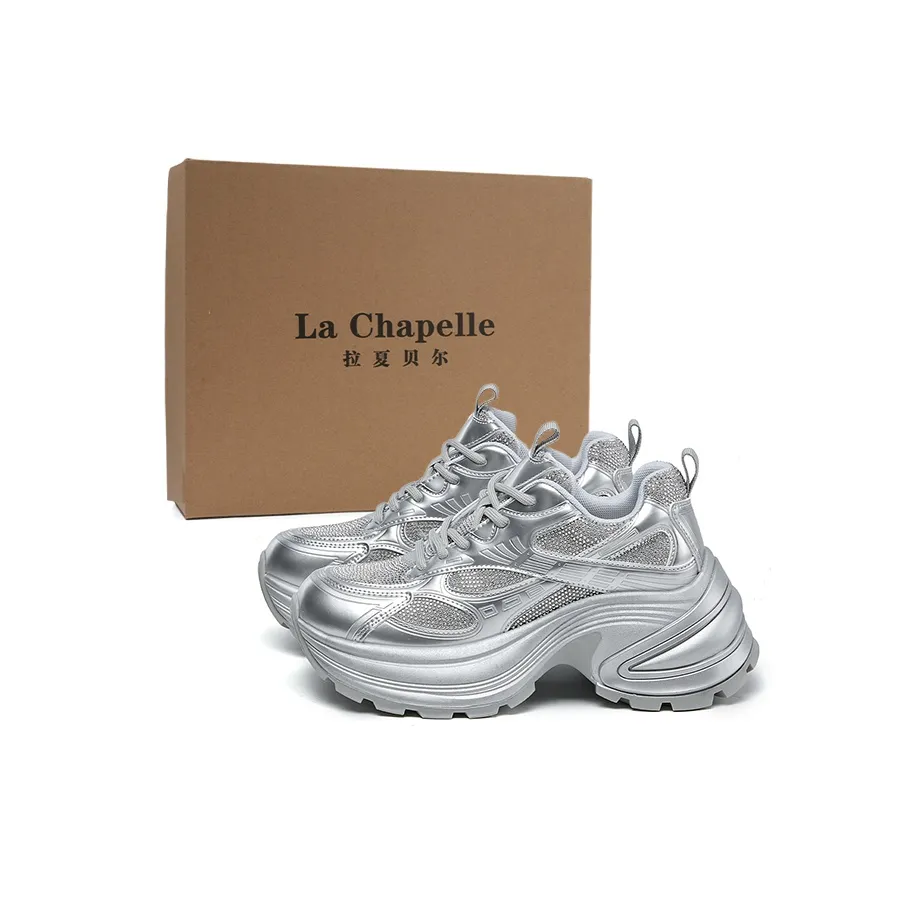La Chapelle Slip-resistant Abrasion-resistant Breathable Lightweight Low-top Footwear Women's Silver Ла Шапель Противоскользящий Устойчивый к истиранию Дышащий Легкий Низкий верх Обувь Женский Серебряный