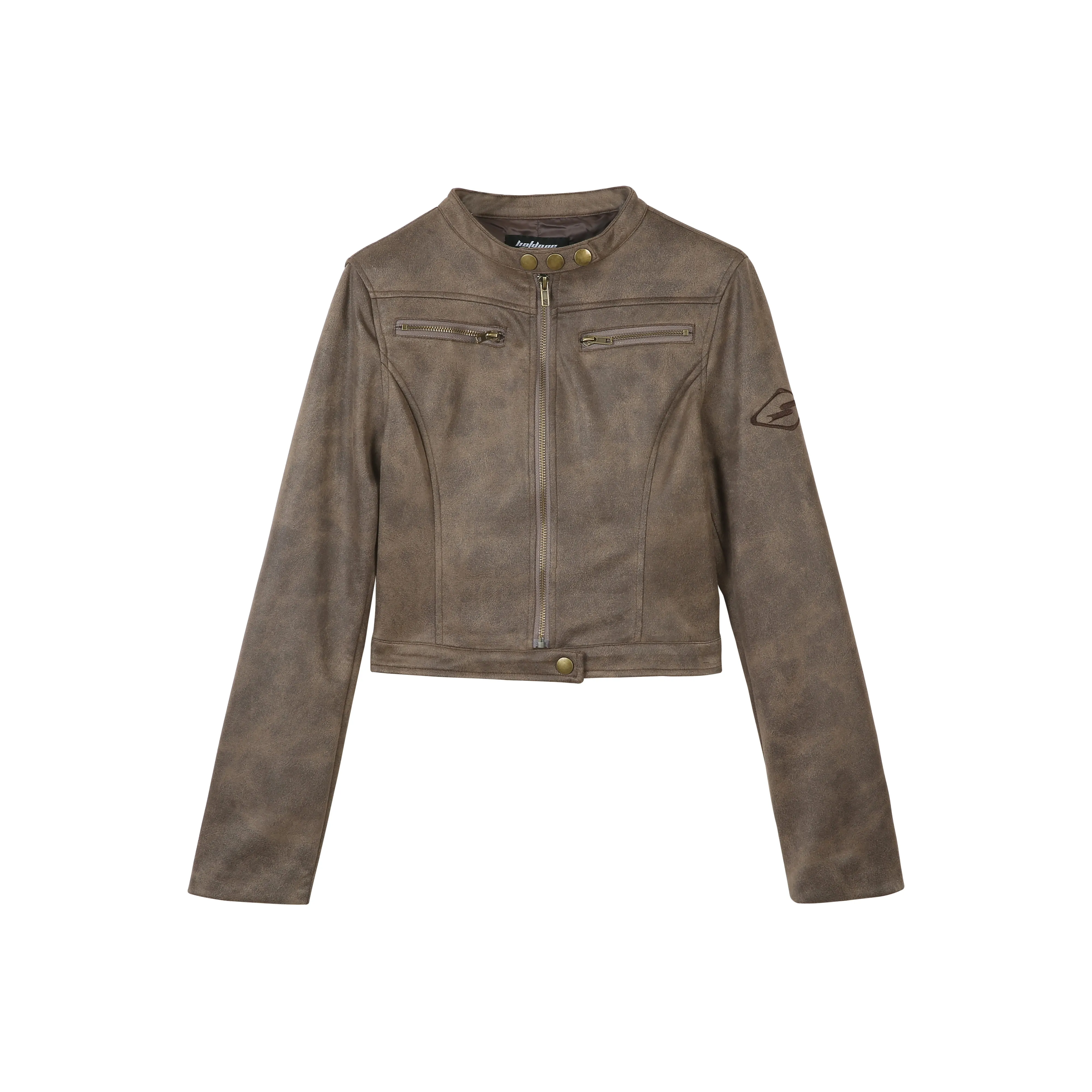 MKBY Leather Jacket Women's Brown