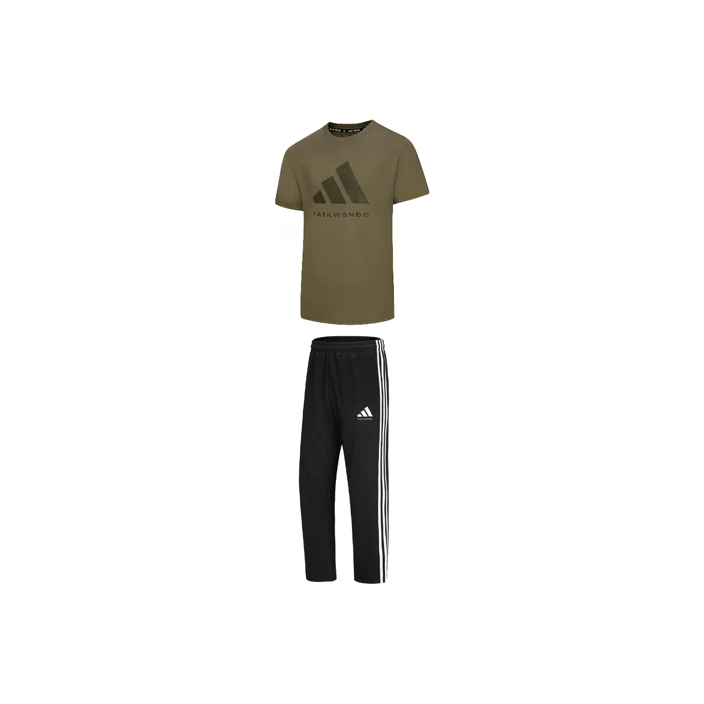 Adidas Taekwondo Повседневная спортивная одежда Унисекс Комплекты Зеленый+Черный