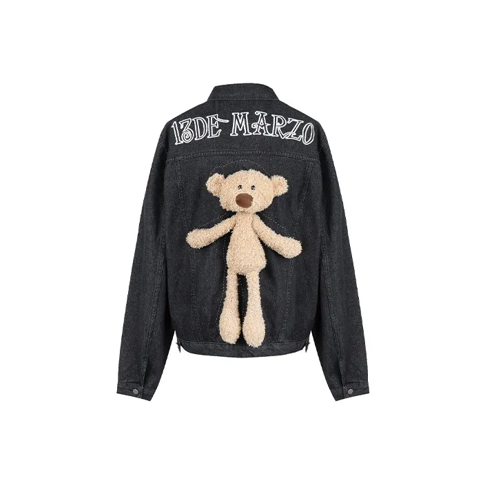 13 DEMARZO Denim Jacket Women's Black