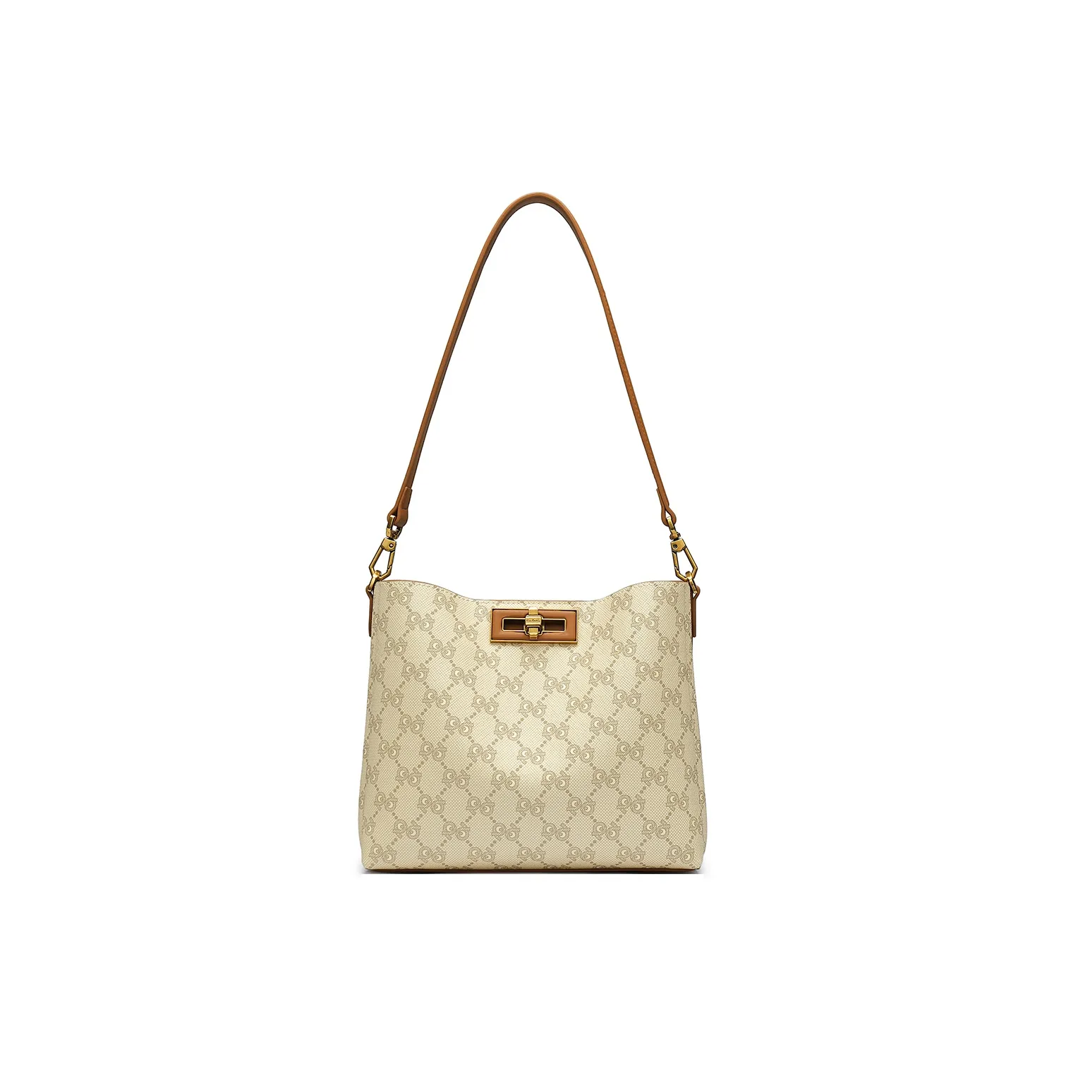 PIERRE CARDIN Сумка-ведро из ПВХ Сумка через плечо Женская Абрикос Темный хаки