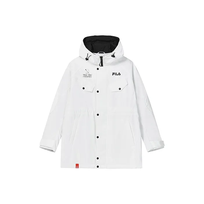 FILA Хлопковый пуховик Зимний Стандартный Белый для женщин