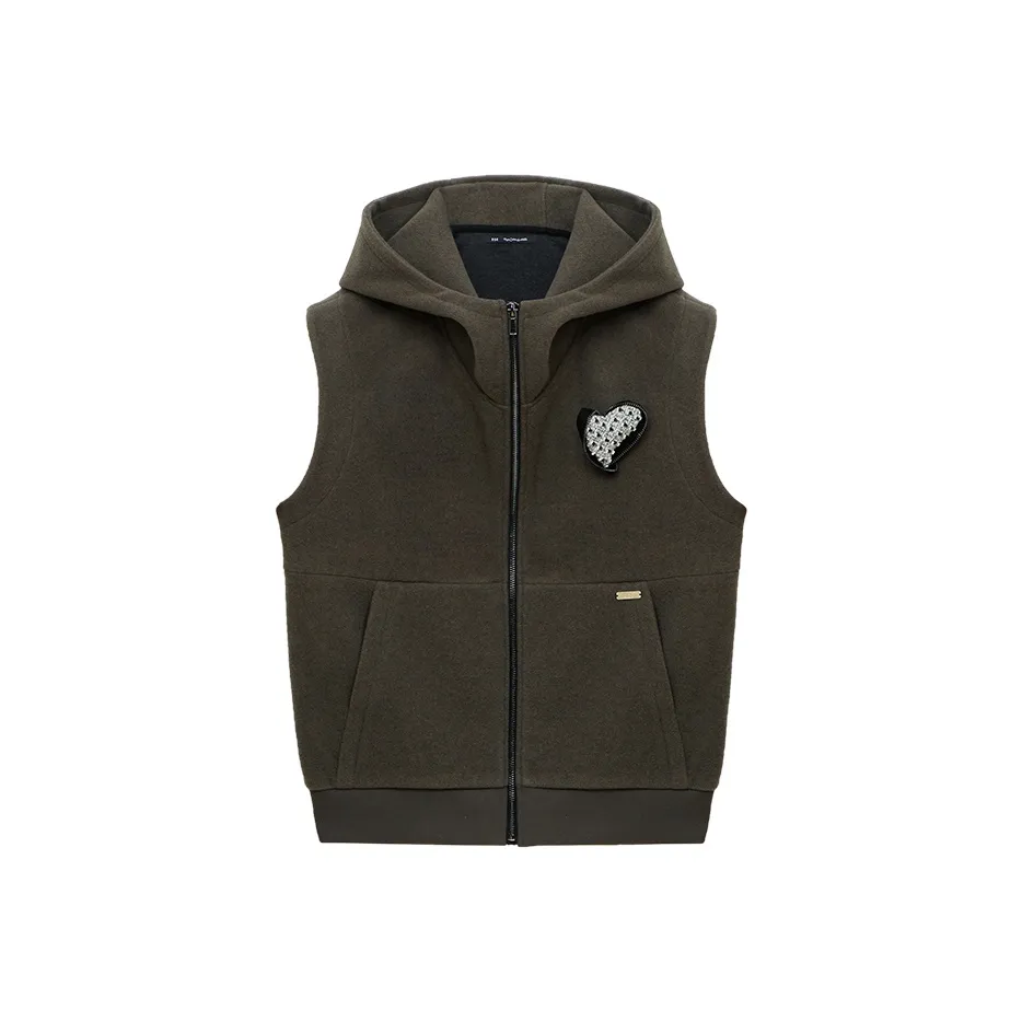 ROSESTUDIOBYGUOPEI Жилет Женский Серый Зеленый