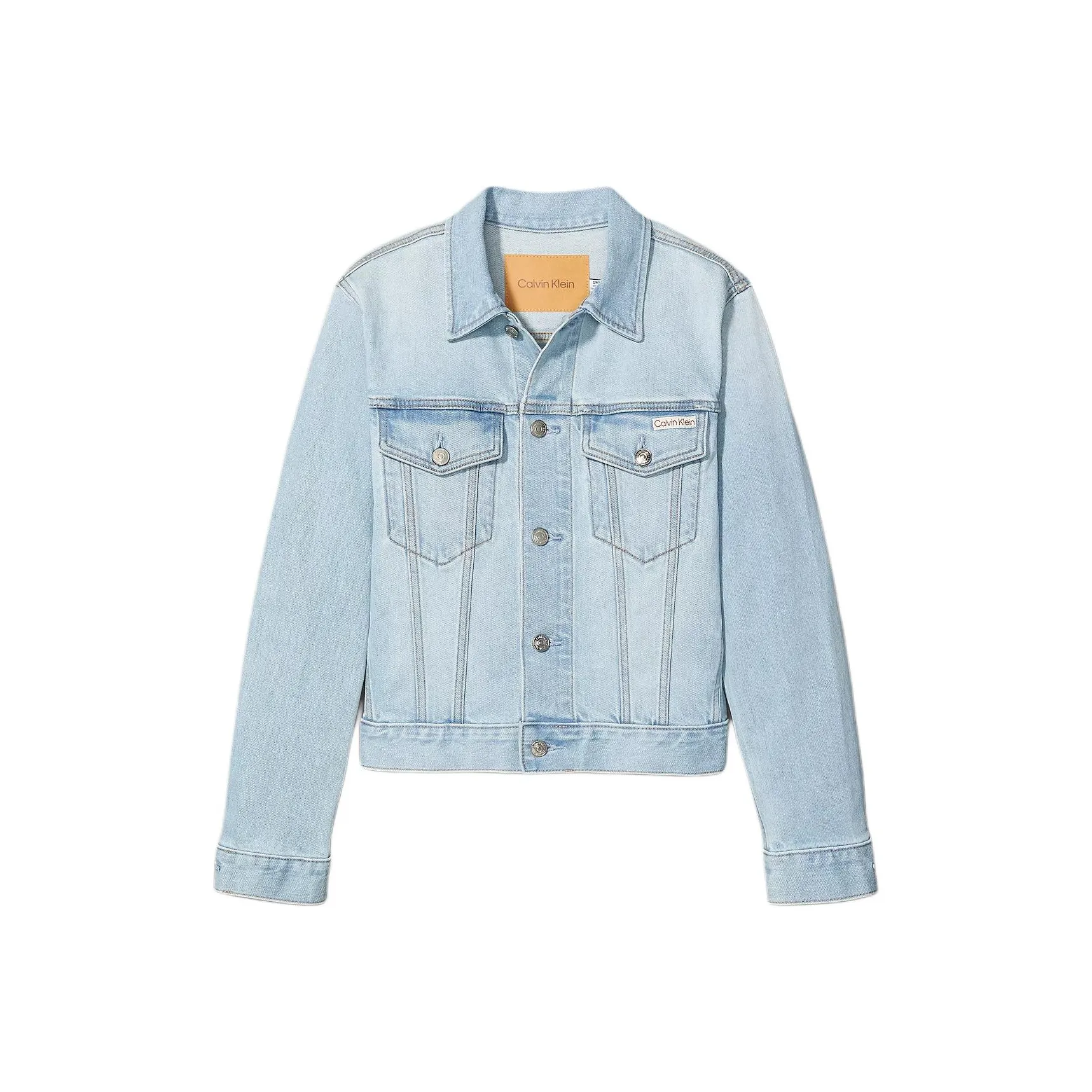 CALVIN KLEIN Denim Куртка Женская Средняя Темно-Синий