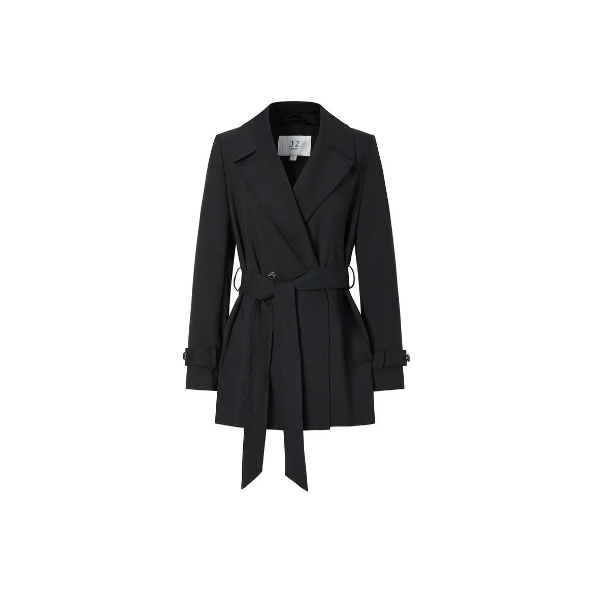 JZ Juzui Trench Coat Women's Plain Black