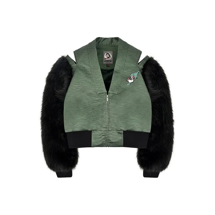 WOOKONG Куртка Женская Темно-Зеленая