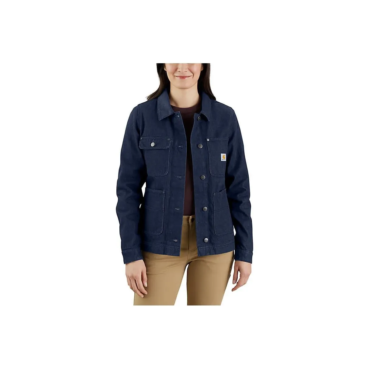 Carhartt 105449 WOMEN'S DENIM JACKET - 1 WARM RATING Denim Jacket RELAXED FIT Women's Blue