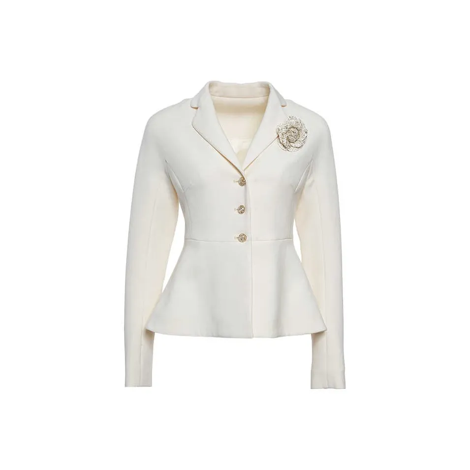 BESIONIA FW24 Бизнес Костюм Куртка Женская Белая