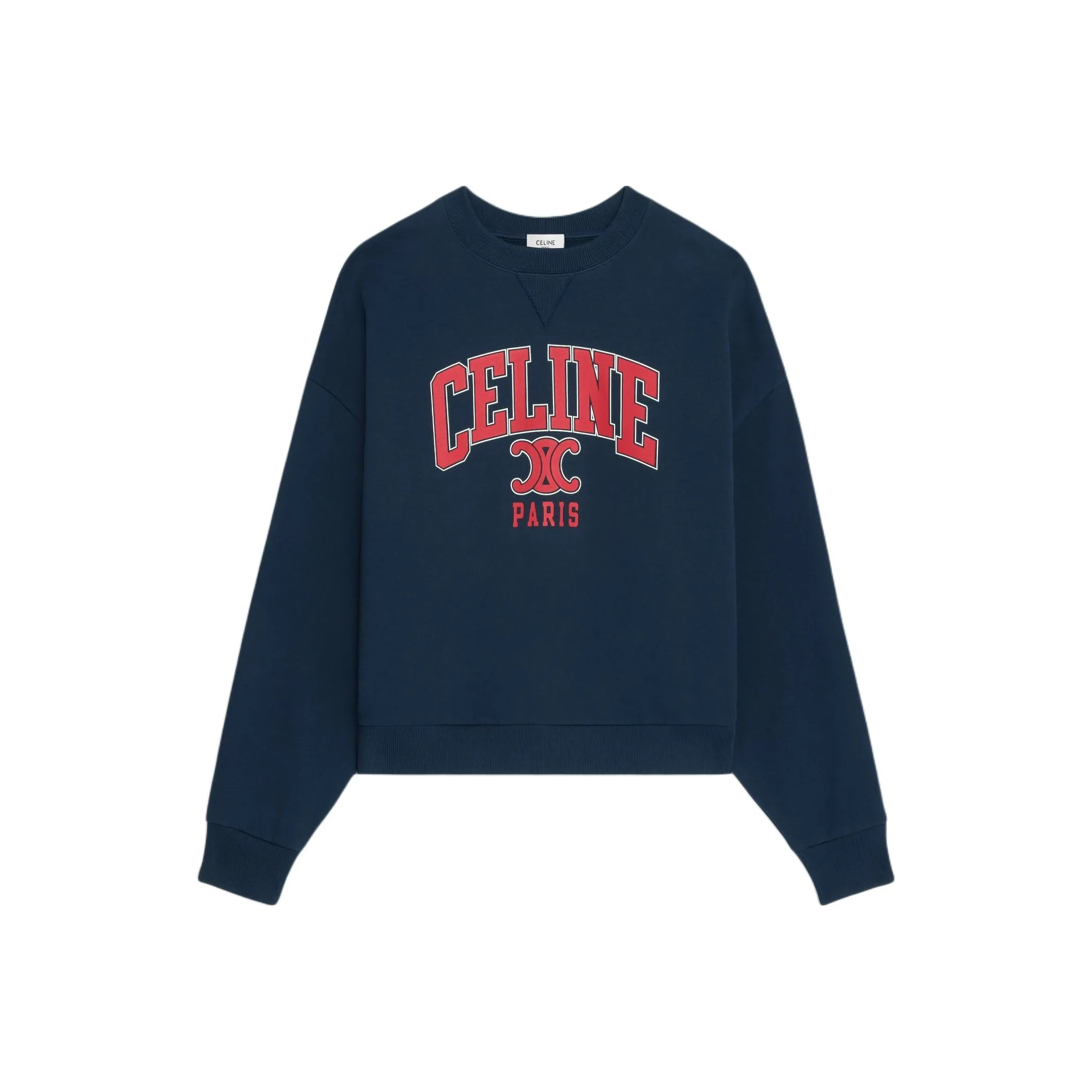 CELINE Oversized Logo Printed Crewneck Sweatshirt
