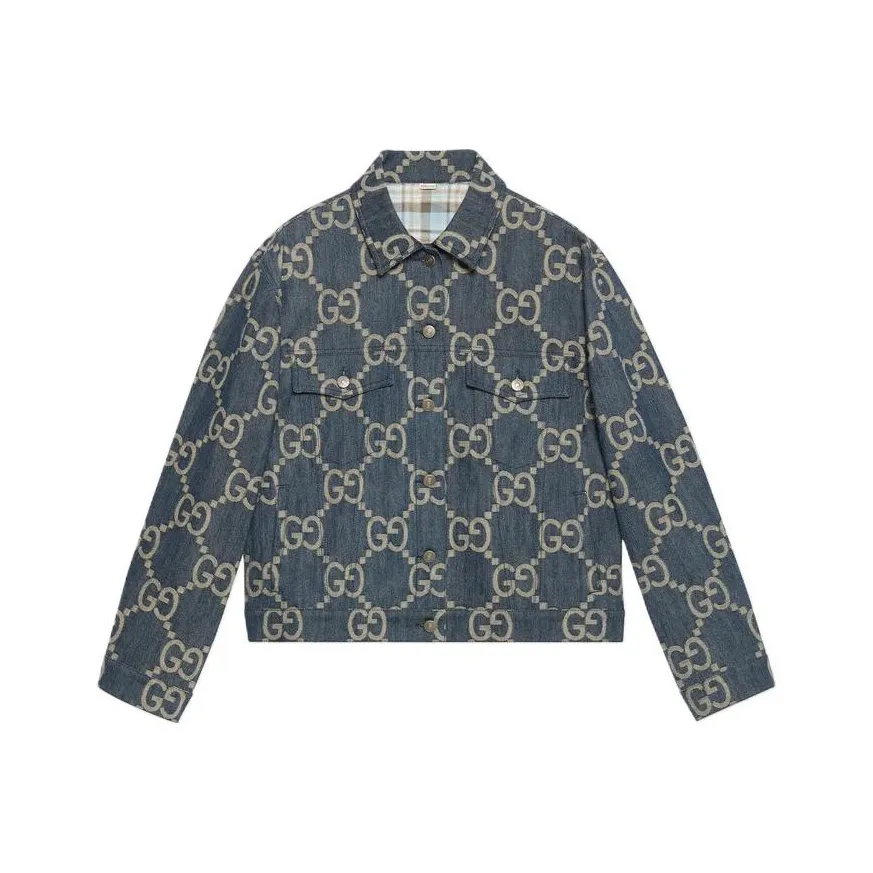 GUCCI Women's Gg Denim jacket westwood Blue/Ivory