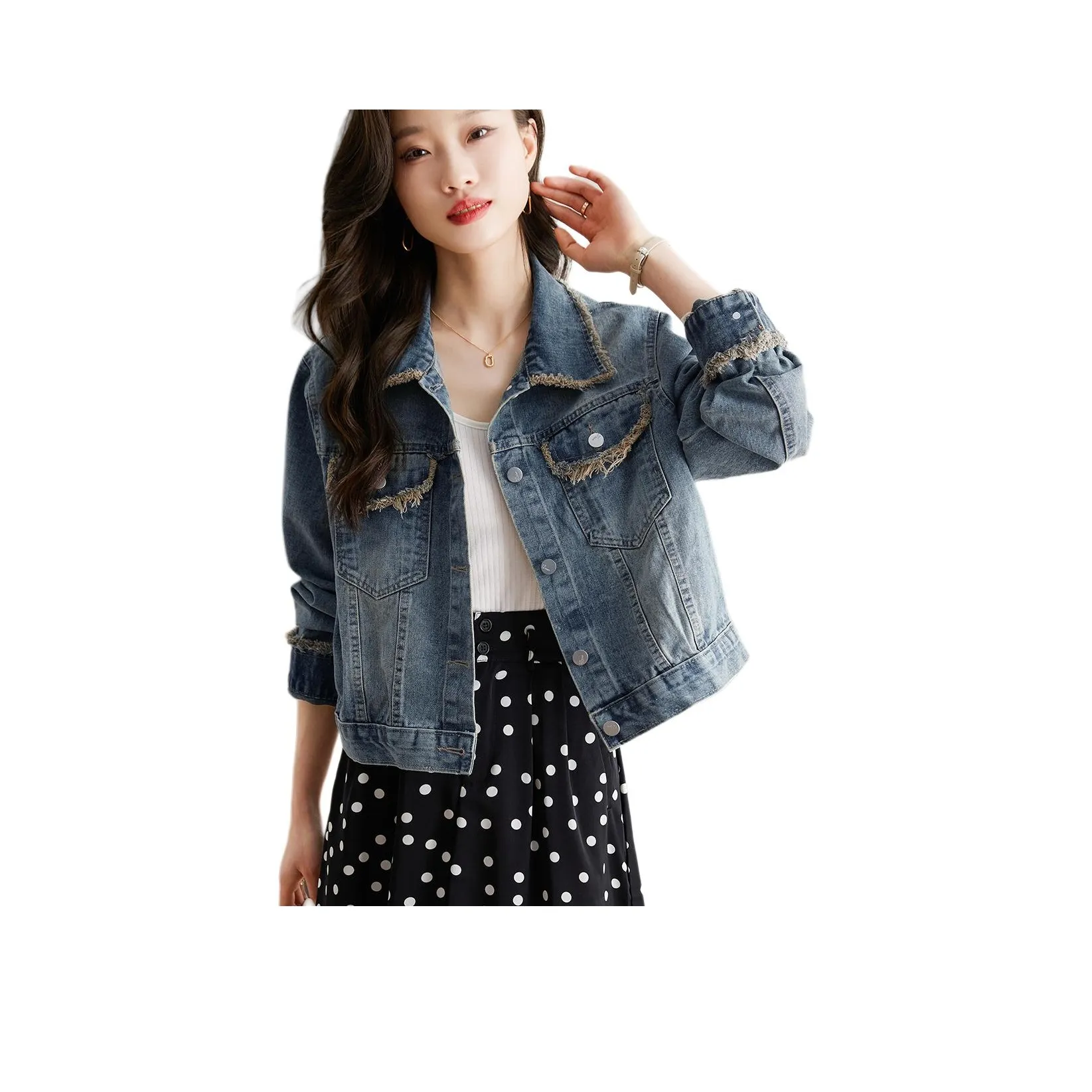 TERRE BLEUE Denim Jackets Women's