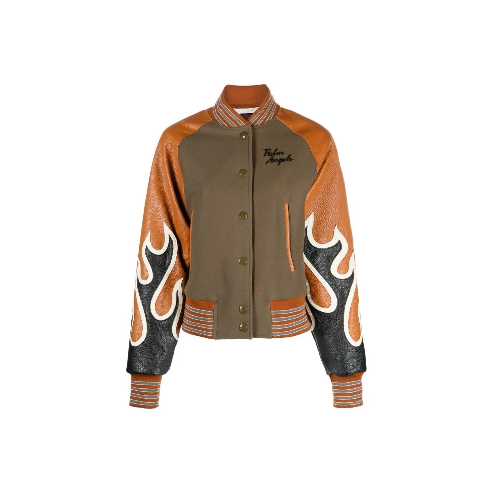PALM ANGELS Logo Embroidered Bomber Jacket