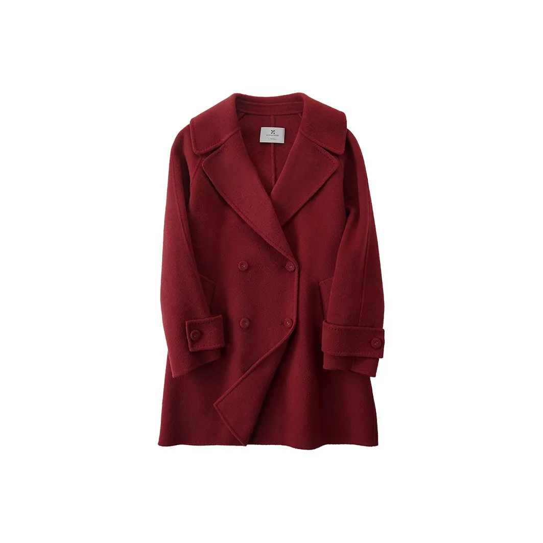 XIANGYING Coats Women's Red