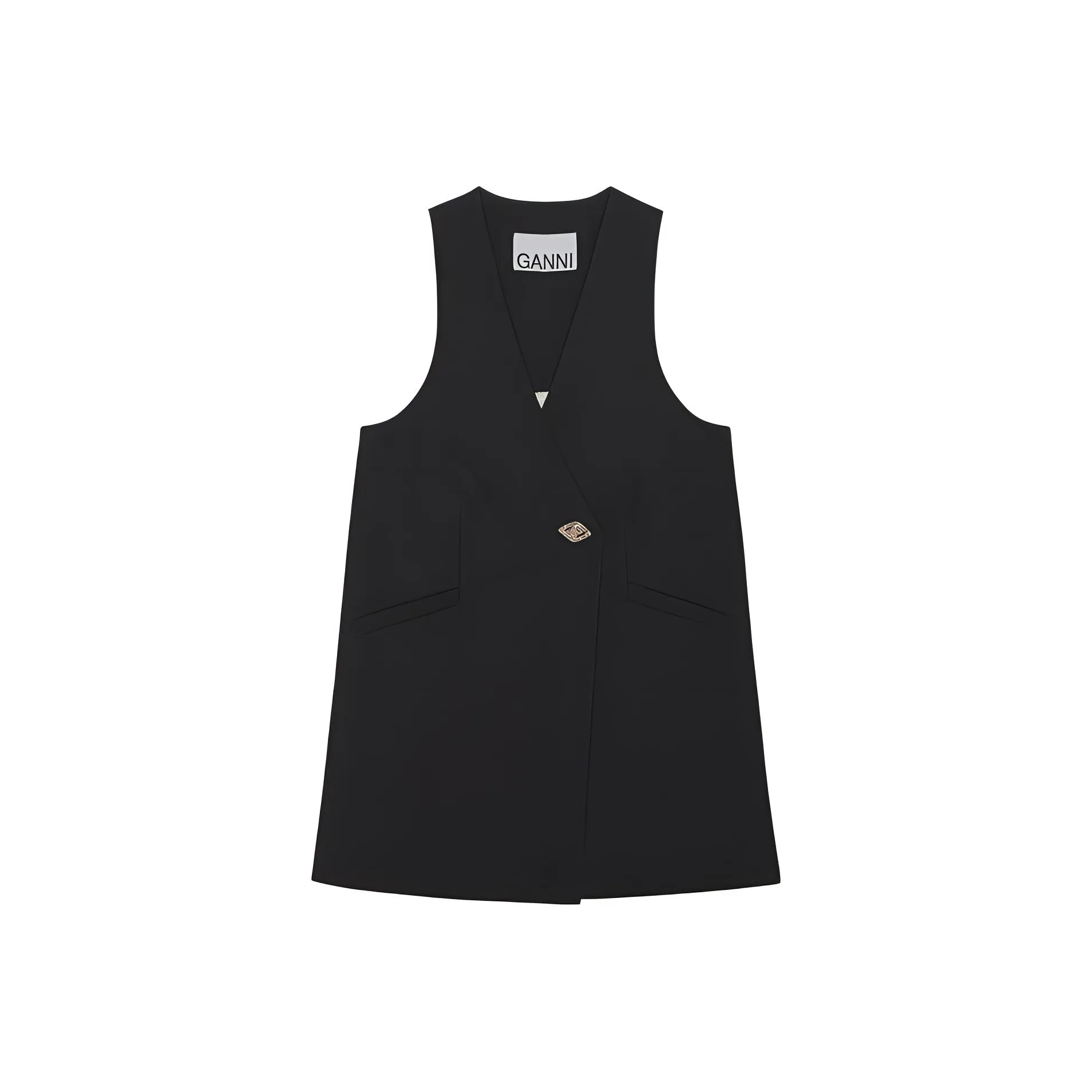 GANNI Vests Women's Black
