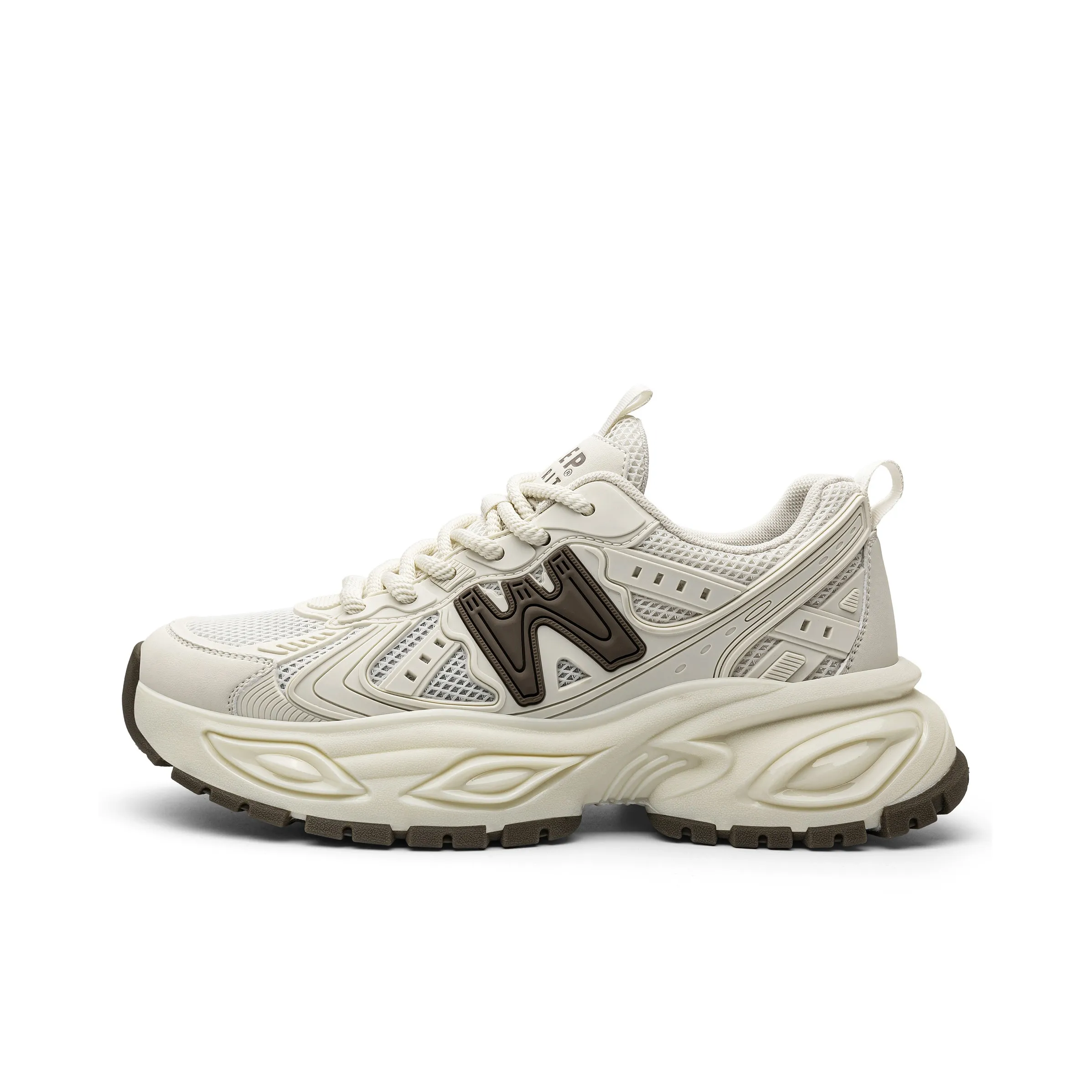 JEEP SPIRIT Demon Eye Series Низкий топ Толстая подошва Кроссовки Мужские Шаффлборд Белый