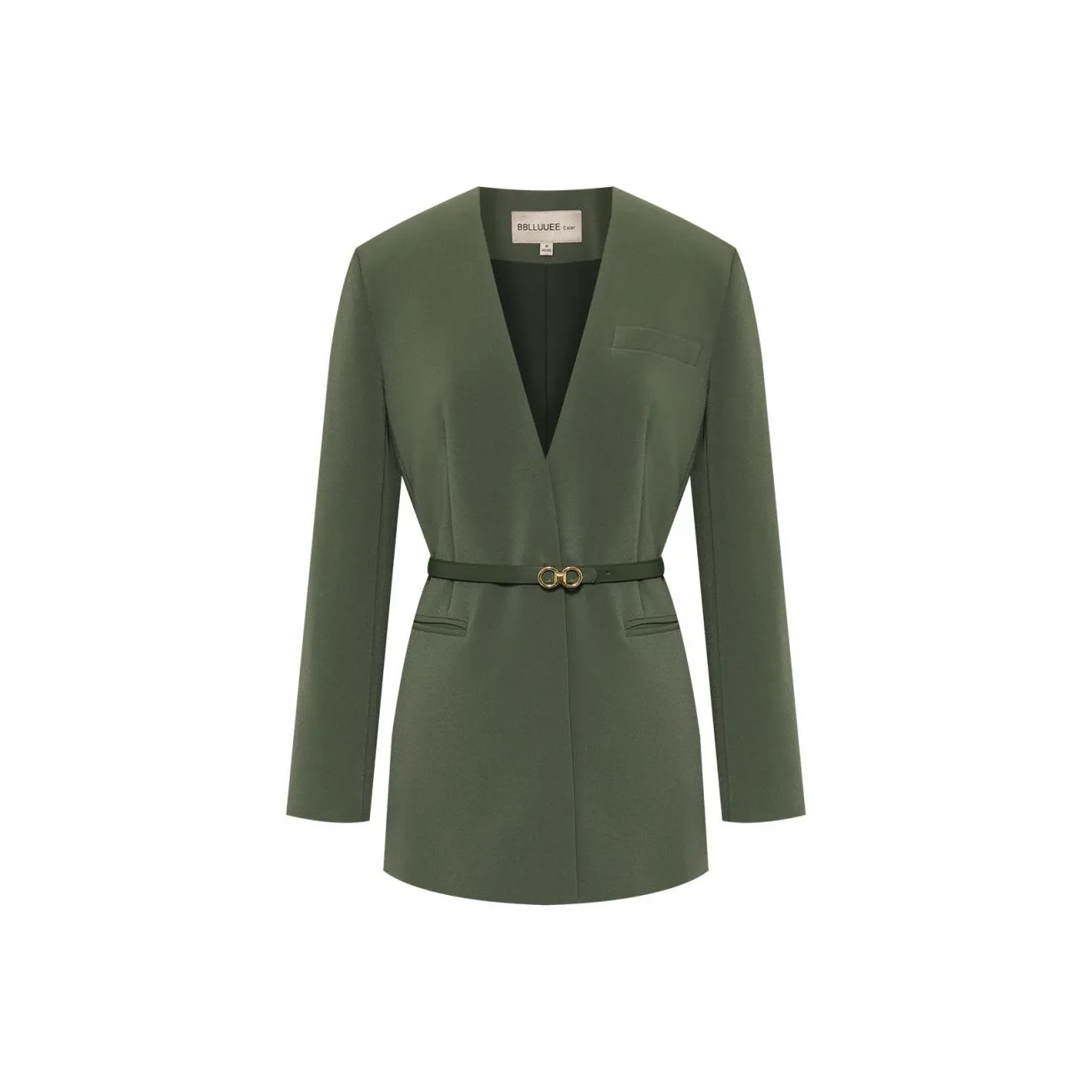 BBLLUUEE Бизнес-костюм женский цвет чайный зеленый