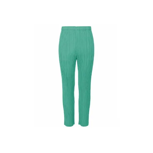 PLEATS PLEASE ISSEY MIYAKE Зеленые Женские Повседневные Брюки