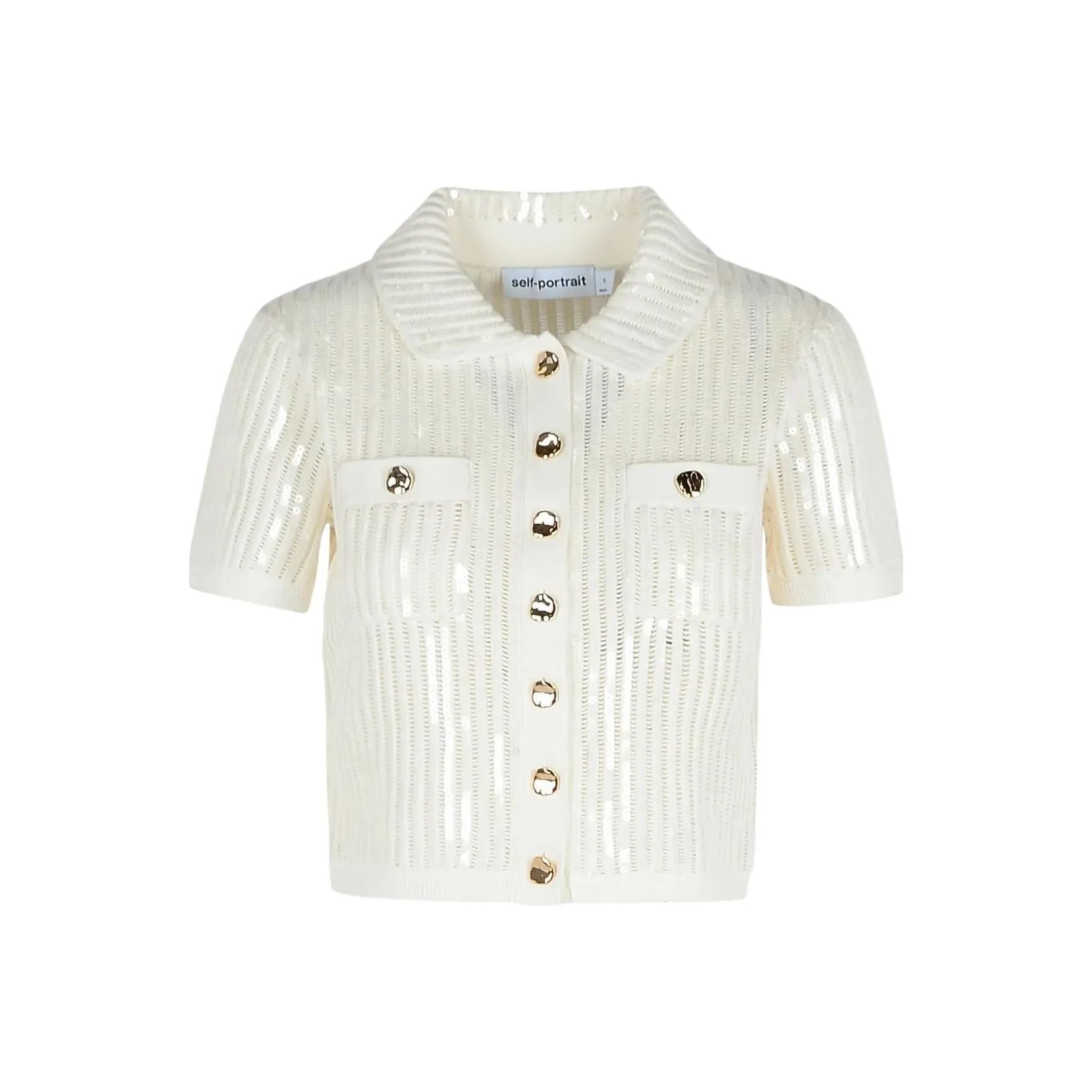 Self Portrait SS25 Трикотаж Женский Белый