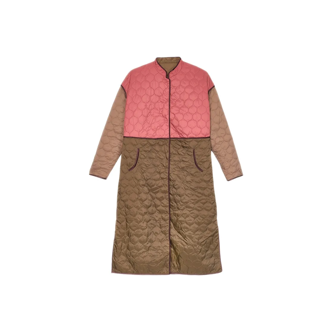 Одиночный пуховик женский травяной серый зеленый и серебряный и красный бумажный коричневый