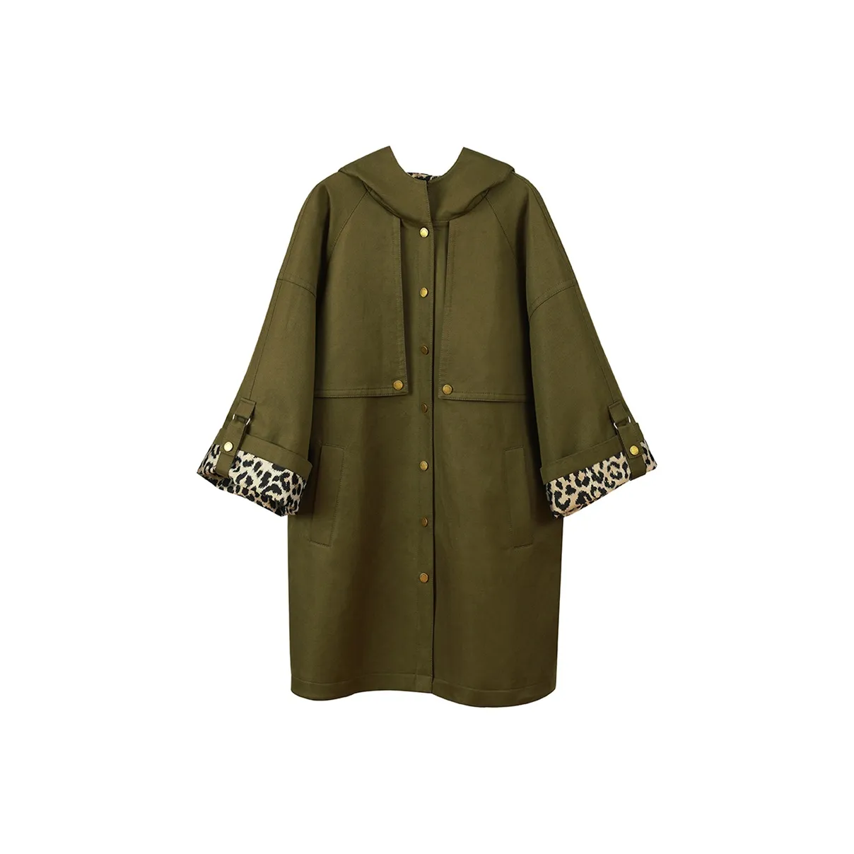 NancyCavally Армейский зеленый Женская тренч