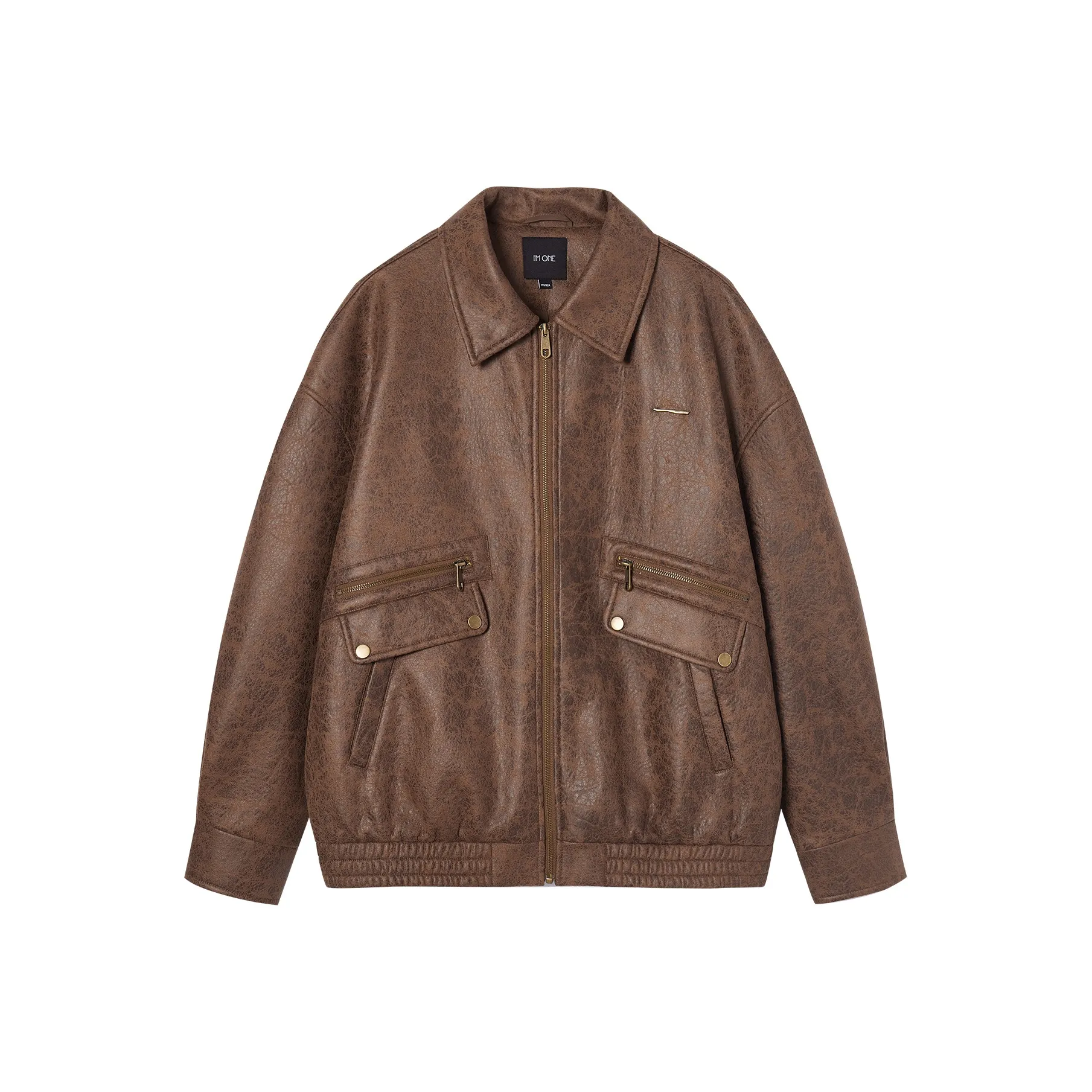I'M ONE Leather Jackets Women's Brown