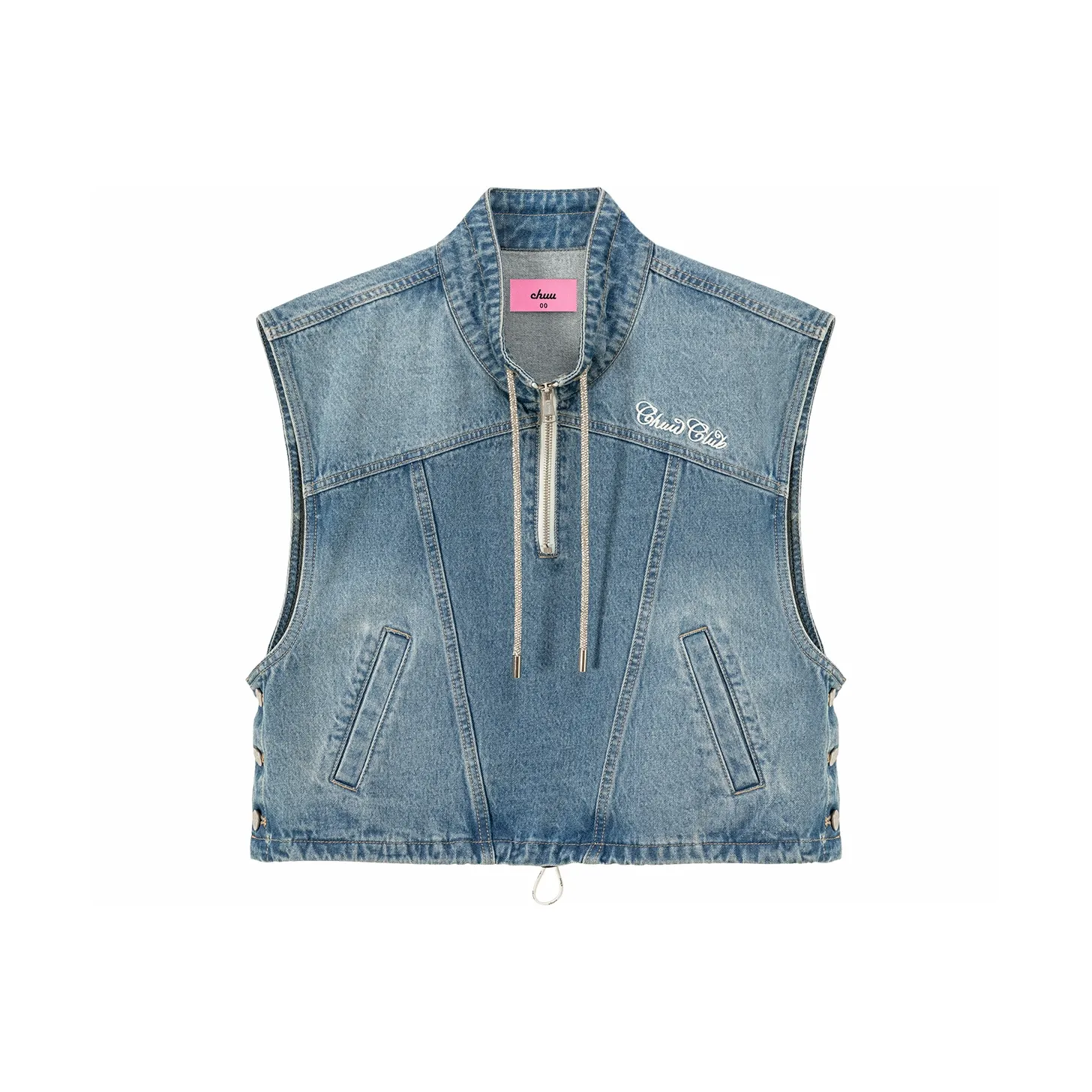 CHUU Джинсовый синий Женские жилеты