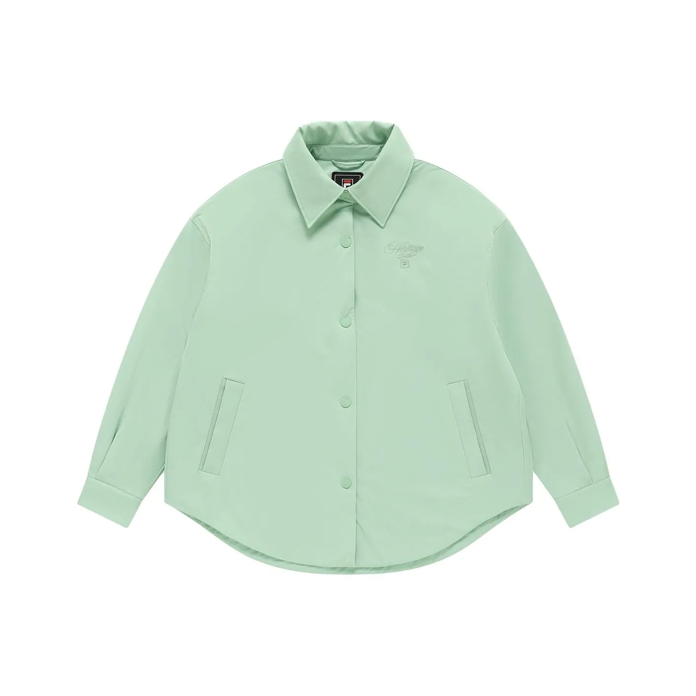 FILA Хлопковый пуховик женский светлый ярко-зеленый