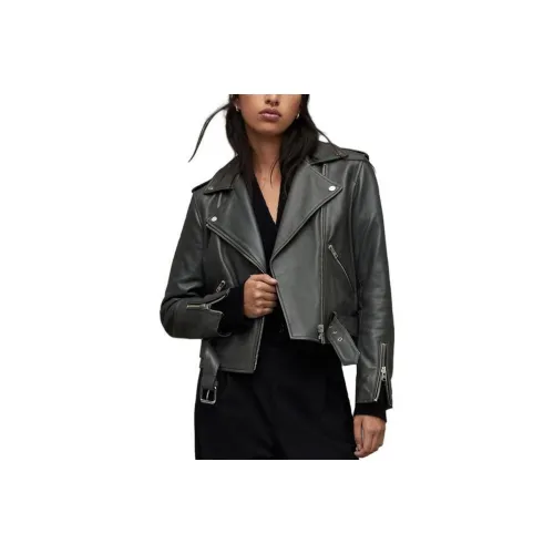 ALLSAINTS Городской Дым GREY Женские Кожаные Куртки