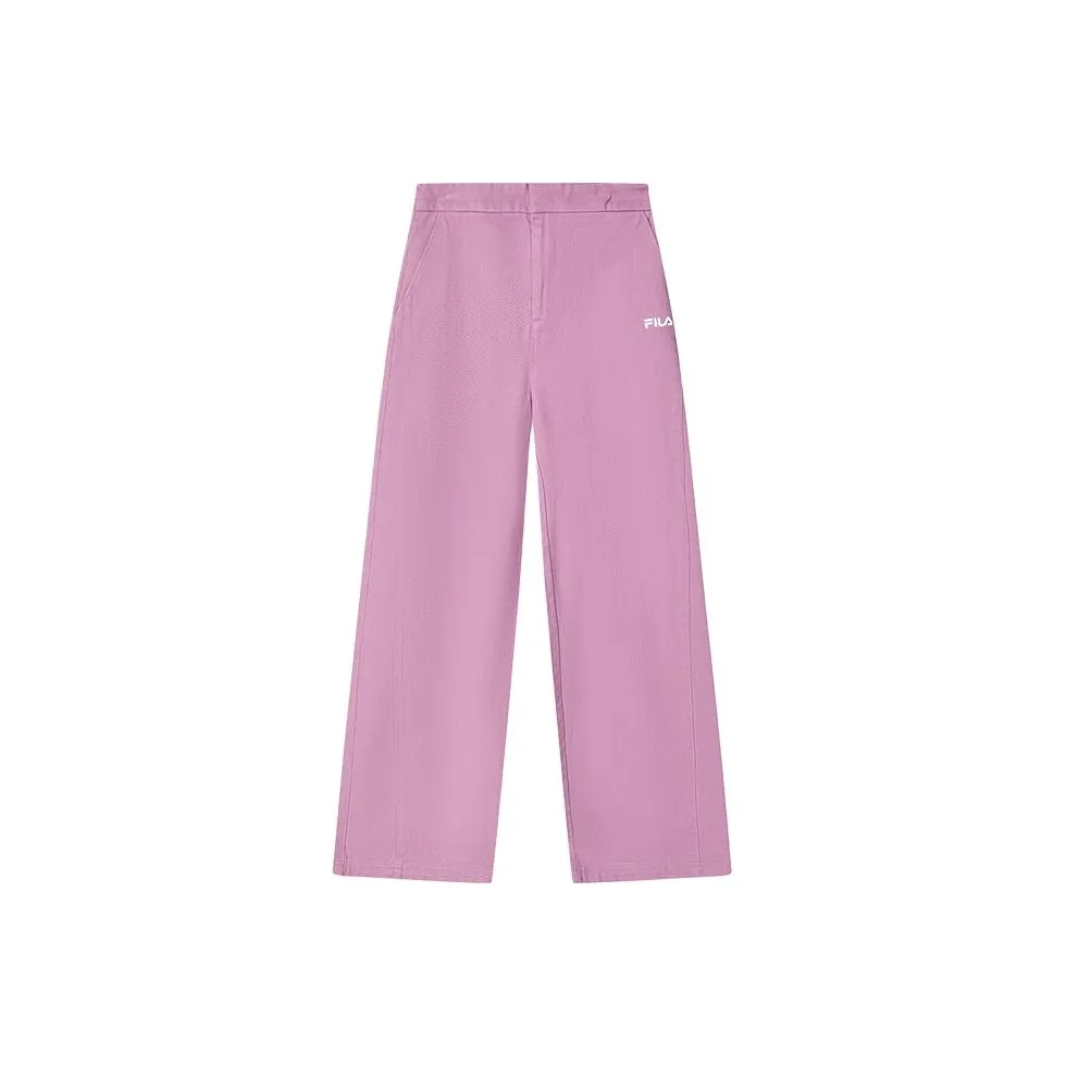 FILA Heritage Casual Pants Women's Purple Clay Red