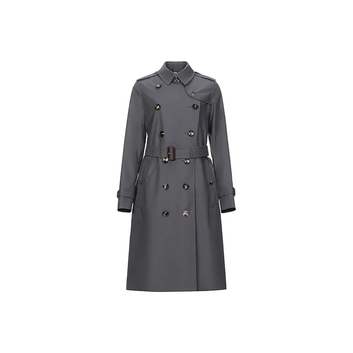Burberry Trench Coat Women's Medium Gray